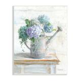 Stupell Industries Blue Hydrangeas In Watering Can Soft Floral Painting Super Oversized Stretched Canvas Wall Art By Danhui Nai | Wayfair