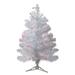 The Holiday Aisle® Pre-Lit White Pine Slim Artificial Christmas Tree - Pink Lights, Wood in Green/Pink | 2' H | Wayfair