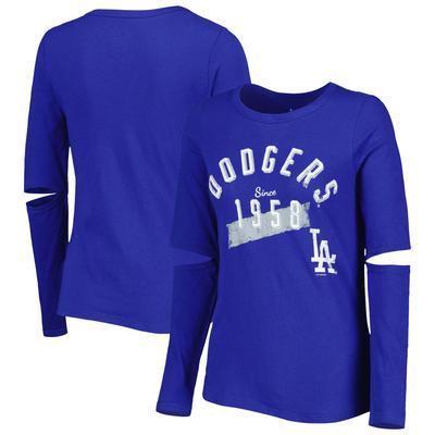 Touch Royal Los Angeles Dodgers Formation Langarm-T-Shirt für Damen Image