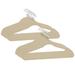 Rebrilliant 24 Pack Extra Wide Velvet Coat Hangers In Ivory Plastic/Velvet in White | 0.19 W in | Wayfair DFF357495B64494AA9CDEF341BE92DAB