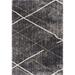 Black 72 x 45 x 0.5 in Area Rug - 17 Stories Rectangle Abstract Machine Woven Polyester Area Rug in Gray Polyester | 72 H x 45 W x 0.5 D in | Wayfair