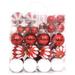 The Holiday Aisle® 64 Piece Bauble Ornament Set Plastic in Red/White | Wayfair 9D2F84801DF542879093821C4958C842