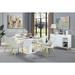 Everly Quinn 35" Pedestal Dining Table Wood in White | 31 H x 71 W x 35 D in | Wayfair 395CE176983146ABB9861DCFD4A8447B