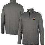 Men's Colosseum Charcoal Army Black Knights Logo Quarter-Zip Windshirt