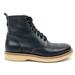 Coach Shoes | Coach Derby Black Leather & Shearling Boot | Color: Black/Blue | Size: 8