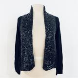 J. Crew Sweaters | Jcrew Merino Wool And Silk Sequin Cardigan | Color: Black | Size: S