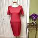 Lularoe Dresses | Lularoe Julia, Red Heathered Print | Color: Red/White | Size: Xs