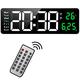 Fuloon Digital Wall Clock, 16.2-inch Large Display Digital Alarm Clock, Adjustable Brightness LED Digital Clock with Remote Control, Countdown Clock with Date, Week, Temperature(Plug In Electricity)