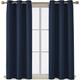 AR Ware Blackout Curtains For Bedroom - 2 Panels with Tie Backs and Eyelets Thermal Blackout Curtains - Energy Saving lightweight curtains, Noise Reducing, Soft Curtains Bedroom