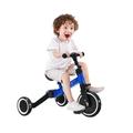 Maxmass 3 In 1 Kids Tricycle, Baby Balance Bike with Adjustable PU Seat, 3 Wheels Toddlers First Bike for 1-3 Years Old Boys and Girls (Blue)