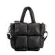 Mini Puffer Tote Bag Quilted Tote Bag for Women Crossbody Bag Top Handle Bag Puff Bag Handbag Luxury Shoulder Bag, Black, L