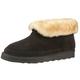 PAMIR Men's Sheepskin Boot Slippers Indoor Outdoor Ankle Booties with Memory Foam Brown Size 10 UK