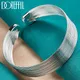 DOTEFFIL-Bracelets multi-lignes en argent regardé 925 pour hommes et femmes bijoux fantaisie