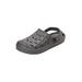 Extra Wide Width Men's Rubber Clog Water Shoe by KingSize in Carbon (Size 14 EW)