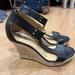 Michael Kors Shoes | Michael Kors Black Wedge Heels | Color: Black/Tan | Size: 7.5