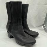 Nike Shoes | Cole Haan Womens Sara Black Ankle Boots Nubuck Leather Pull On Wedge Shoes 10b | Color: Black | Size: 10