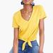 J. Crew Tops | J Crew V-Neck Tie Yellow Top Shirt | Color: Gold/Yellow | Size: M