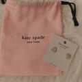 Kate Spade Jewelry | Firm! Nwt Kate Spade Yours Truly Rose Gold Heart Studded Earrings With Dust Ba | Color: Gold/Pink | Size: Os