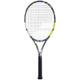 Babolat - Evo Aero Strung Tennis Racket for Adults - Ideal for Progress - Power and Comfort - Aerodynamic Spin Alpha Frame - Grip 2 Pleasant Syntec Evo - French Brand - Grey/Yellow