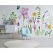 GK Wall Design Cartoon Flower Garden 6.25' L x 112" W Paintable Wall Mural Vinyl | 187 W in | Wayfair GKWP000285W187H106_V