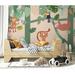 GK Wall Design Tropical Jungle Animals Trees & Plants 6.25' L x 112" W Paintable Wall Mural Vinyl | 55 W in | Wayfair GKWP000245W55H35_V