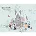 GK Wall Design Floral Drawing Cartoon Rabbit 6.25' L x 112" W Paintable Wall Mural Vinyl | 55 W in | Wayfair GKWP000185W55H35_V