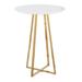 Everly Quinn Anjely Counter Height 27" Dining Table Wood/Metal in White | 36 H x 27 W x 27 D in | Wayfair 35DEC7B6CD5447249182BF641BD76639