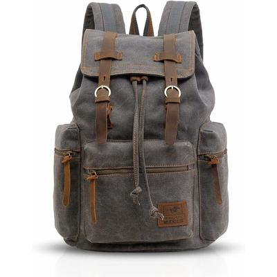 Vintage Backpack Canvas Daypacks School Bag Outdoor Hiking Rucksack College Bookbag Teenager Travel