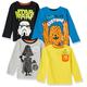 Amazon Essentials Disney | Marvel | Star Wars Jungen Langärmlige T-Shirts (zuvor Spotted Zebra), 4er-Pack, Star Wars/Halloween, 3 Jahre