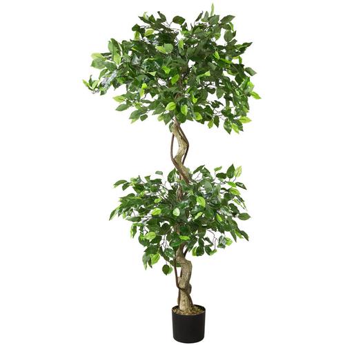 Decovego - Kunstpflanze Künstliche Pflanze Benjamin Ficus künstlicher Baum Künstlich im Topf