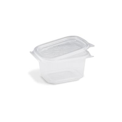 1-PACK 250x Feinkostbecher mit fixem Deckel Ripboxx Tiny klar PP 127x108x63mm 375ml