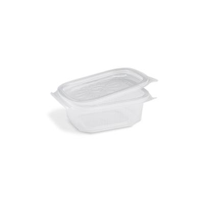 1-PACK 250x Feinkostbecher mit fixem Deckel Ripboxx Tiny klar PP 127x108x44mm 250ml