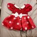 Disney Costumes | Disney Minnie Mouse Dress Red Sequins Baby 6-12 Months Euc | Color: Red/White | Size: 6-12 Months