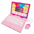 Lexibook Disney Princess - Educational and Bilingual Laptop German/English - Girls Toy with 124 Activities to Learn, Play Games and Music with the Disney Princesses, Pink - JC598DPi3