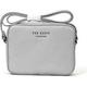 Ted Baker Debbi Soft Grain Branded Camera Bag in Grey Leather