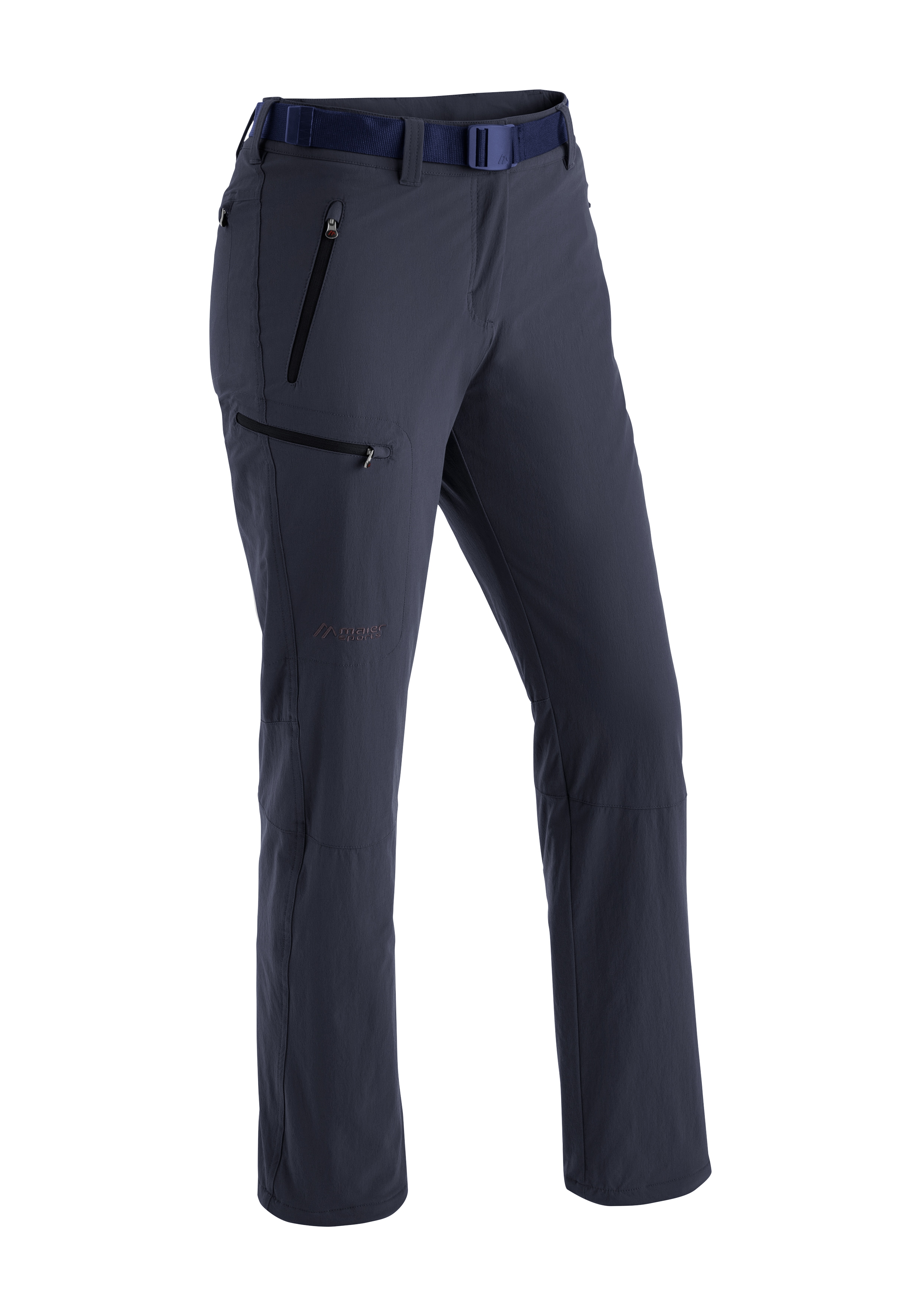 Funktionshose MAIER SPORTS "Rechberg Therm", Damen, Gr. 38, Normalgrößen, blau (dunkelblau), 90% Polyamid, 10% Elasthan, Hosen, Wattierte Winter Outdoorhose, elastisch Image
