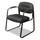 HON HVL653 Series 22.25&quot; W Leather Seat Waiting Room Chair w/ Metal Frame Leather/Metal in Black/Brown | 32 H x 22.25 W x 23 D in | Wayfair