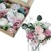 West Ivory Artificial Flowers Rose Combo Box Set with Stem for DIY Wedding Floral Bouquets Centerpieces Arrangements Decorations Neutral Pink