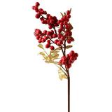 Linyer Christmas Artificial Beans Flowers Bouquet Auspicious Home Plant Decor