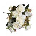 Artificial Flowers Bouquet Rose Wedding Home Office Decor