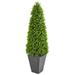 Nearly Natural 57 Eucalyptus Topiary Artificial Tree in Slate Planter (Indoor/Outdoor)