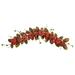 Nearly Natural 6â€™ x 8 Hydrangea and Berries Artificial Fall Harvest Garland Unlit