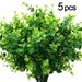 Artificial Eucalyptus (Pack of 5) Artificial Farmhouse Greenery Eucalyptus Stems Fake Plants and Greenery Springs for Farmhouse Home Garden Office Patio Wedding and Indoor Outdoor Decoration