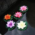 Ludlz Floating Artificial Lotus Flowers Decor Floating Pond Decor Water Lily Home Decoration Simulation Lotus Flower Mini Artificial Pond DIY Home Fish Tank Decoration