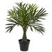 Nearly Natural 15.5 Plastic and Polyester Mini Areca Palm Artificial Plant Green