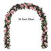 Coolmade 2 Pack 8FT Artificial Fake Rose Vine Garland Artificial Flowers Plants with 16 Rose Flowers for Hotel Wedding Home Party Garden Craft Art Decor (Pink 2 Pack)