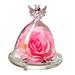 Preserved Flowers Valentine s Day Birthday Gifts for Women Angels Glass Dome with Pretty Roses Flower for Wedding