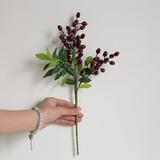 Indoor Outdoor Single Bean Artificial Flower Flower Small Berry