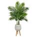 Nearly Natural 52 Areca Palm Artificial Tree in White Planter with Stand