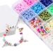 Archer 1 Box Soft Ceramic Beads Set Creative Mini Flat Round Polymer Clay Beads for Kids